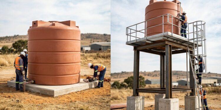 Quanto custa instalar uma caixa-d'água de 5.000 litros em uma casa em 2026 e por que a estrutura para suportar o peso merece atenção Caixa d’água de 5.000 litros – peso de aproximadamente 5 toneladas